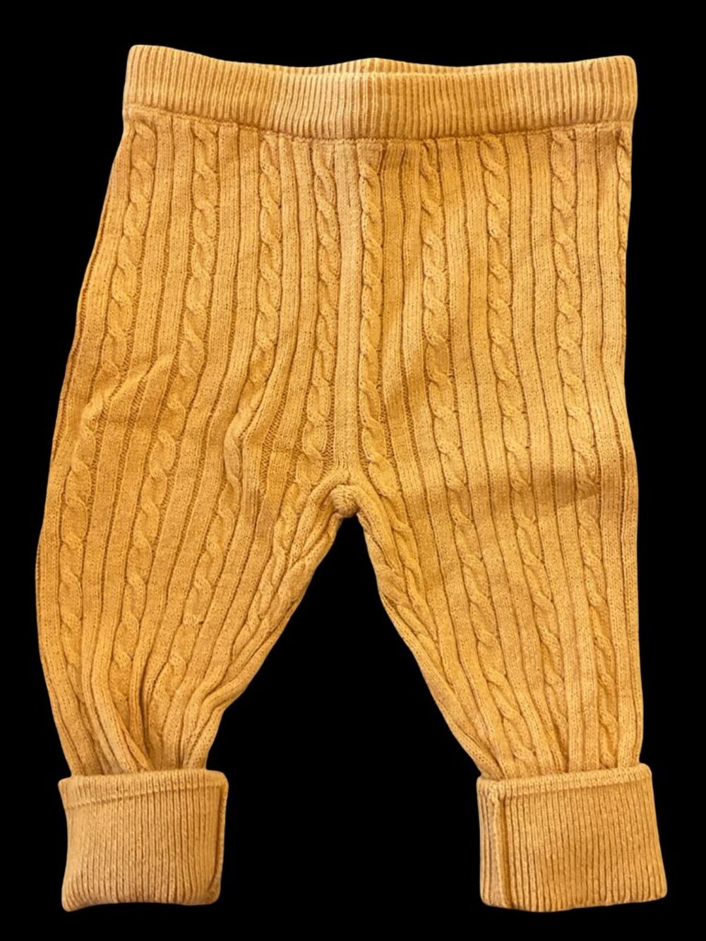 👣 5/$25 - Mustard Cable Knit Leggings